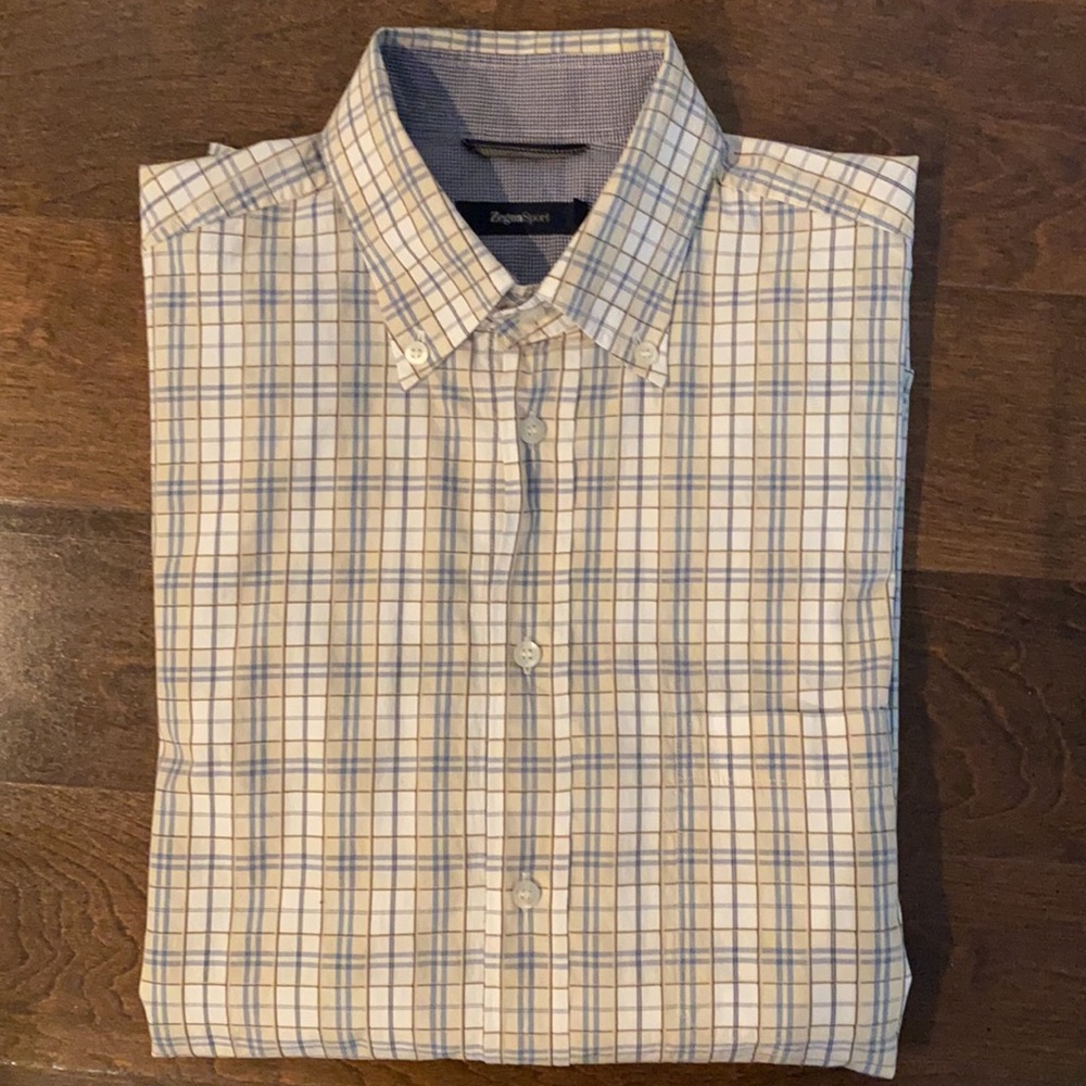 Zegna Sport Button Down Shirt Size L